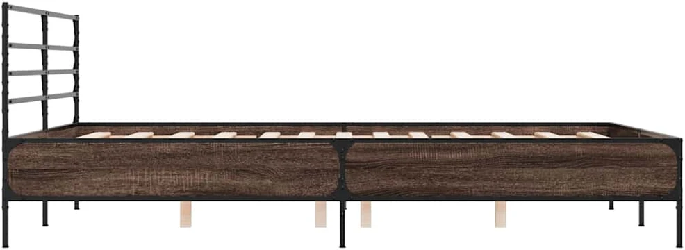 Lovos rėmas, rudas ąžuolo, 120x200cm, apdirbta mediena/metalas