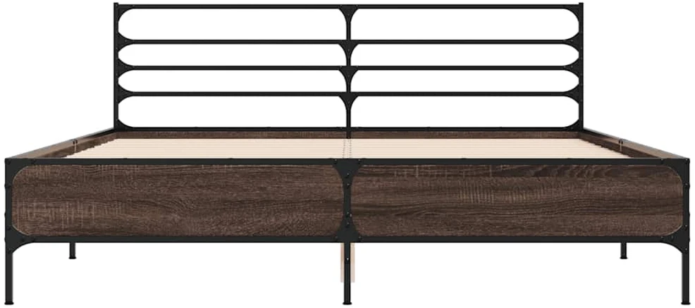 Lovos rėmas, rudas ąžuolo, 150x200cm, apdirbta mediena/metalas