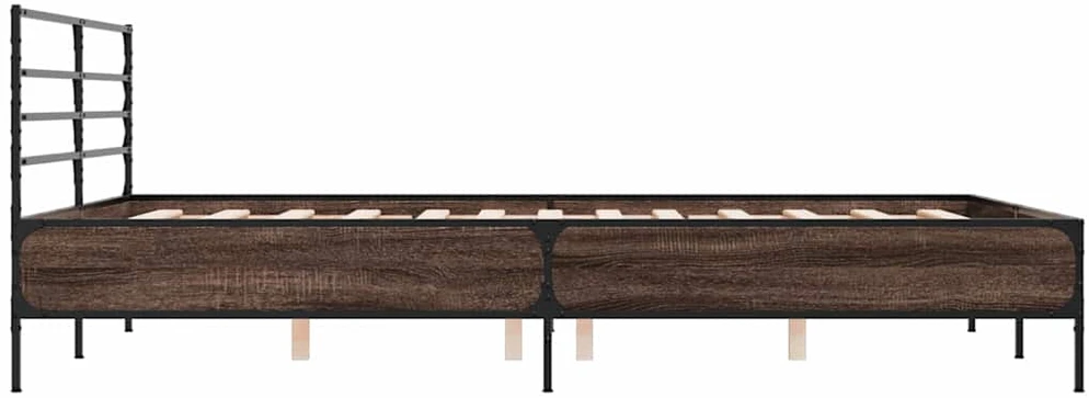 Lovos rėmas, rudas ąžuolo, 150x200cm, apdirbta mediena/metalas