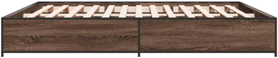 Lovos rėmas, rudas ąžuolo, 200x200cm, apdirbta mediena/metalas