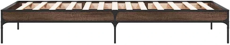 Lovos rėmas, rudas ąžuolo, 75x190cm, apdirbta mediena/metalas