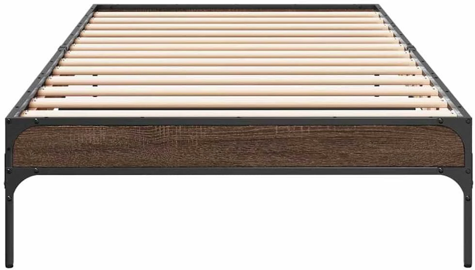 Lovos rėmas, rudas ąžuolo, 75x190cm, apdirbta mediena/metalas