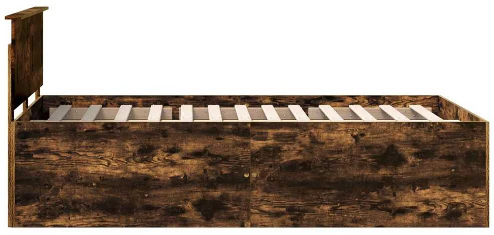 Lova Lovos rėmas Rūkyta ąžuolas 135 x 190 cm Apdirbta mediena
