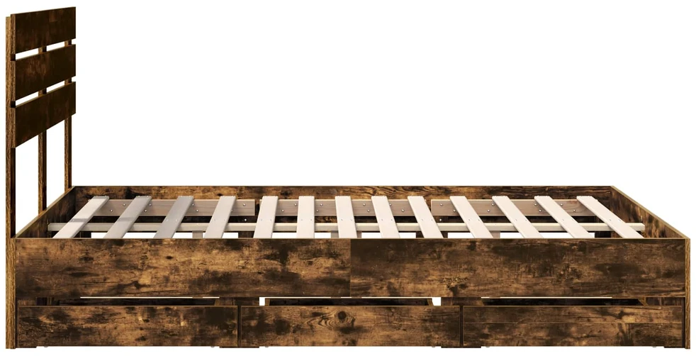 Lovos rėmas Rūkyta ąžuolas 150 x 200 cm Inžinerinė mediena
