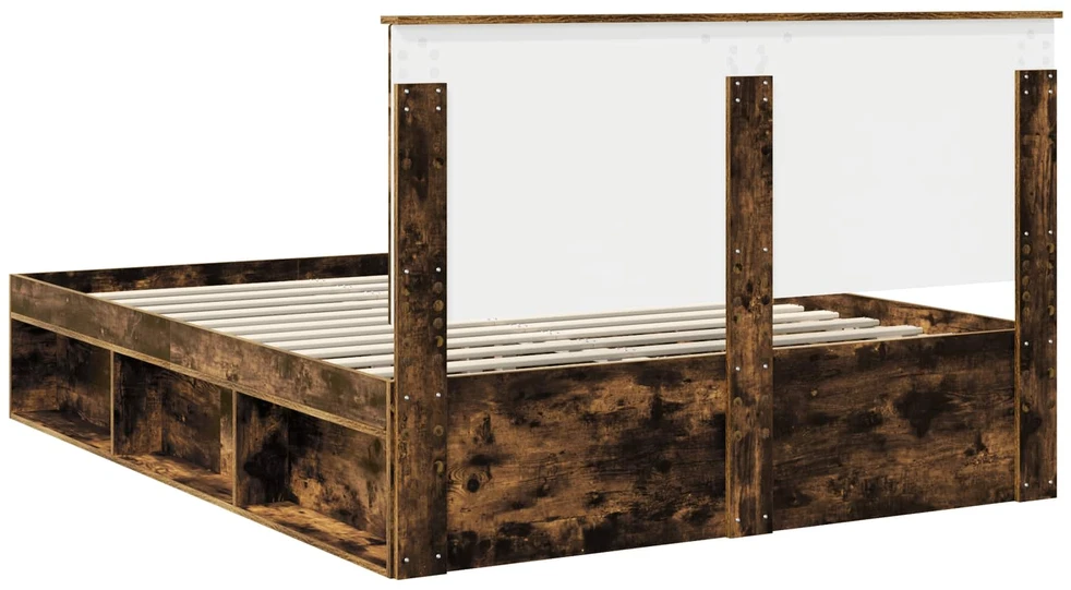 Lovos rėmas Rūkyta ąžuolas 150 x 200 cm Kietos pušies mediena