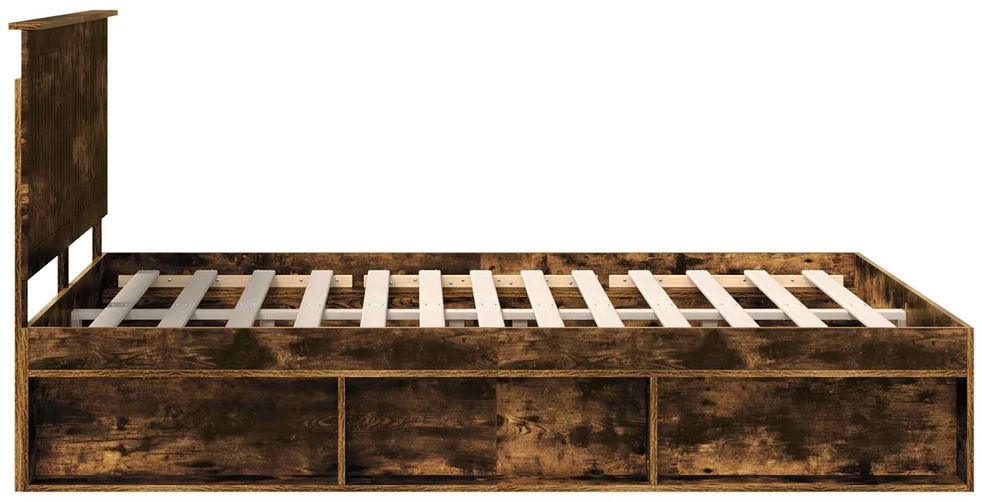 Lovos rėmas Rūkyta ąžuolas 150 x 200 cm Kietos pušies mediena