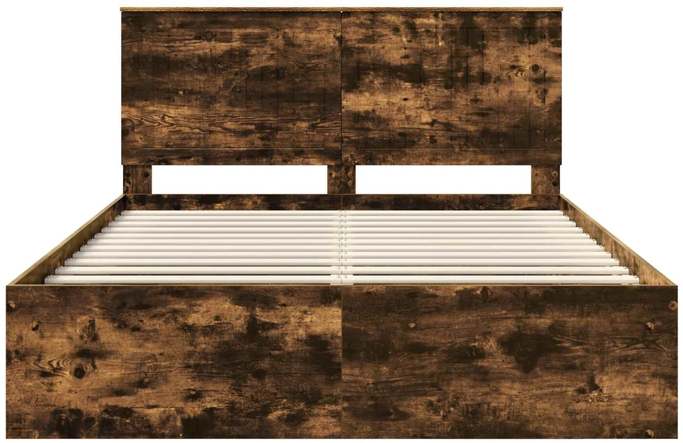 Lovos rėmas Rūkyta ąžuolas 150 x 200 cm Kietos pušies mediena