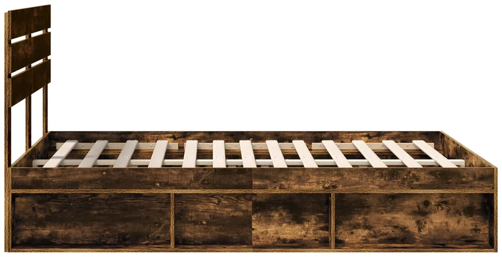 Lovos rėmas Rūkyta ąžuolas 150 x 200 cm Kietos pušies mediena