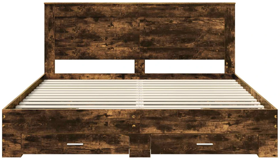 Lova Lovos rėmas Rūkyta ąžuolas 200 x 200 cm Apdirbta mediena
