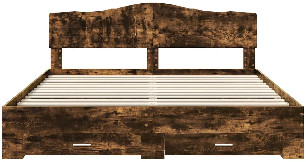 Lovos rėmas Rūkyta ąžuolas 200 x 200 cm Apdirbta mediena