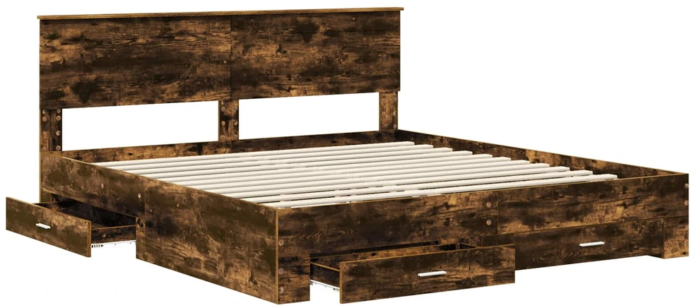 Lovos rėmas Dūminio ąžuolo 200 x 200 cm Apdirbta mediena