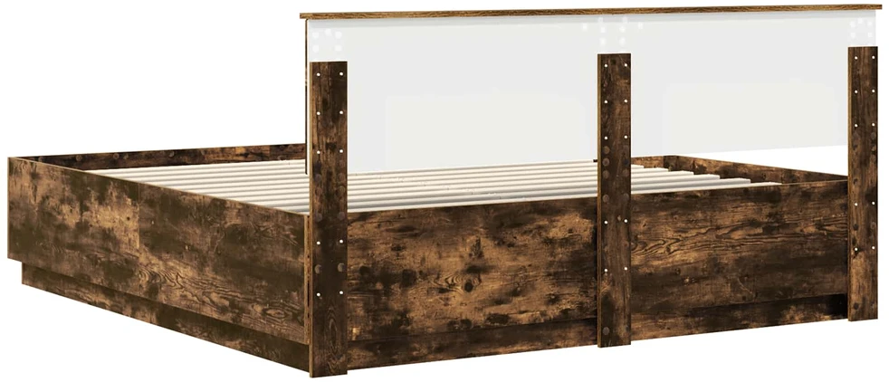 Lovos rėmas Rūkyta ąžuolas 200 x 200 cm Apdirbta mediena
