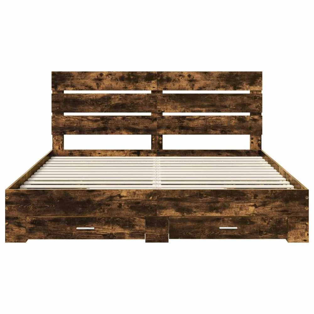 Lovos rėmas Rūkyta ąžuolas 200 x 200 cm Apdirbta mediena