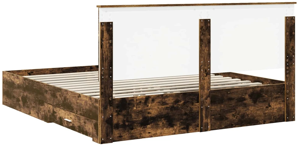 Lovos rėmas Rūkyta ąžuolas 200 x 200 cm Apdirbta mediena