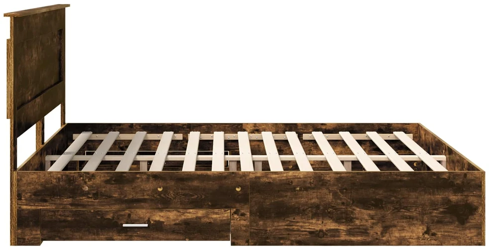 Lova Lovos rėmas Rūkyta ąžuolas 200 x 200 cm Apdirbta mediena