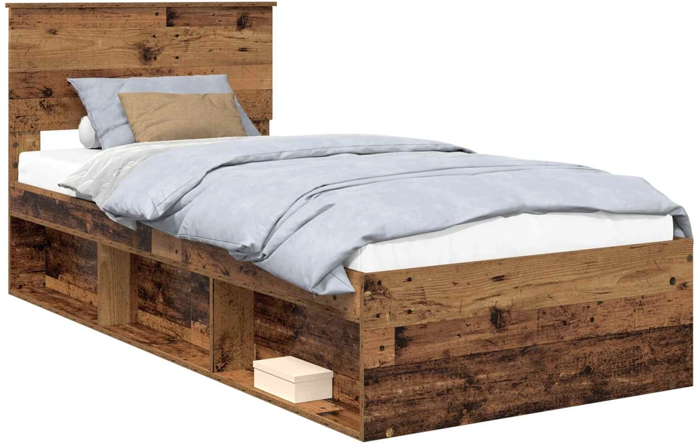 Lova Lovos rėmas Senas medis 90 x 200 cm Kietos pušies mediena