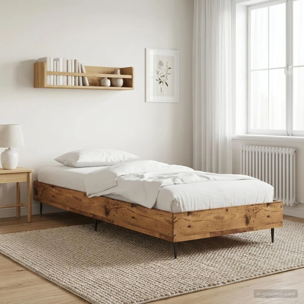Lova Lovos rėmas Sendintos medienos 80 x 200 cm Apdirbta mediena