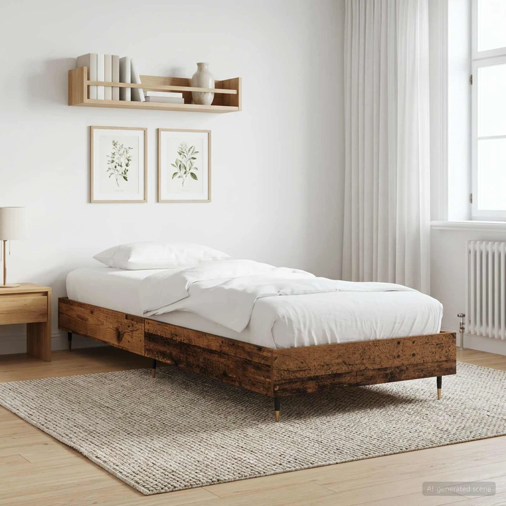 Lova Lovos rėmas Sendintos medienos 80 x 200 cm Apdirbta mediena