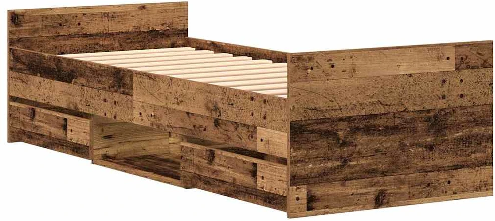 Lova Lovos rėmas Senovinis medis 193 x 78 x 50 cm Apdirbta mediena