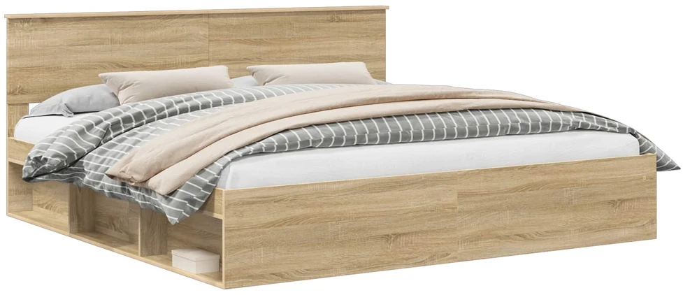Lovos rėmas Sonoma ąžuolas 200 x 200 cm Kietos pušies mediena