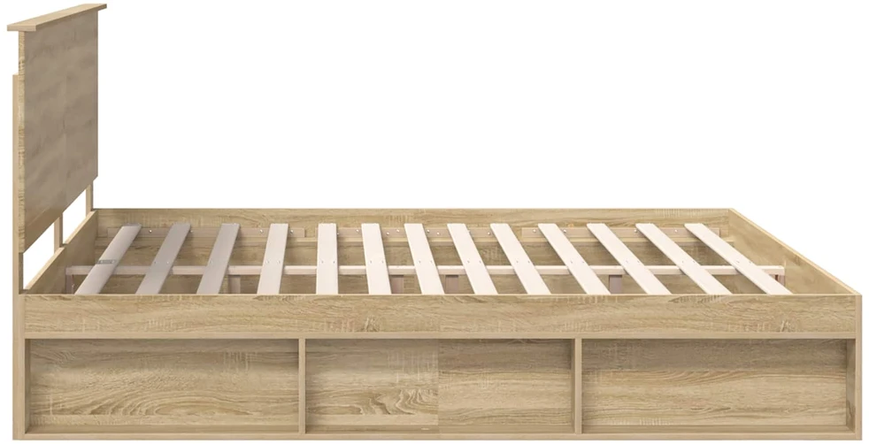 Lovos rėmas Sonoma ąžuolas 200 x 200 cm Kietos pušies mediena