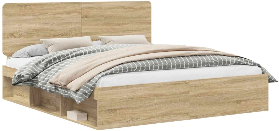 Lovos rėmas Sonoma ąžuolas 200 x 200 cm Kietos pušies mediena