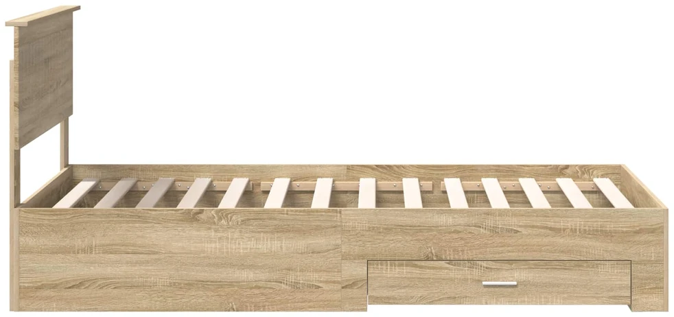 Lova Lovos rėmas Sonoma ąžuolas 100 x 200 cm Apdirbta mediena