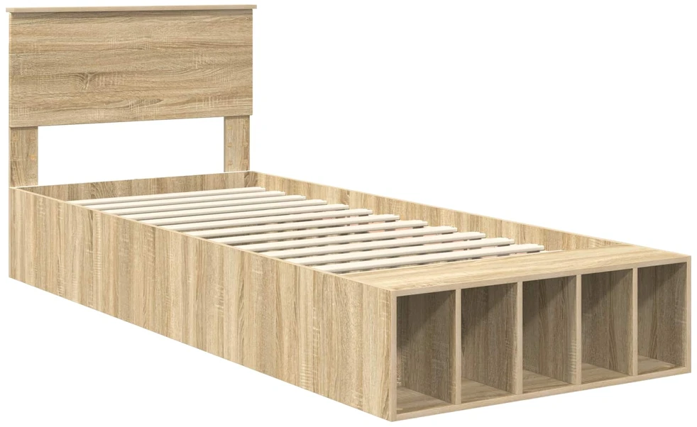 Lova Lovos rėmas Sonoma ąžuolas 75 x 190 cm Apdirbta mediena