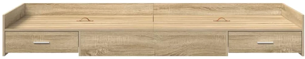 Lova Lovos rėmas Sonoma ąžuolas 80 x 200 cm Apdirbta mediena