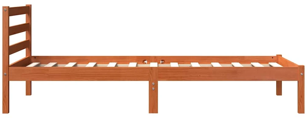 Lovos rėmas su be čiužinio, ruda, 75x190cm, pušies masyvas