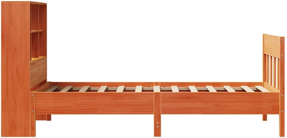 Lovos rėmas su be čiužinio, ruda, 75x190cm, pušies masyvas