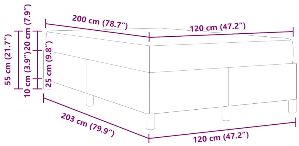 Lova Lovos rėmas su čiužiniu Balta 120 x 200 cm audinys