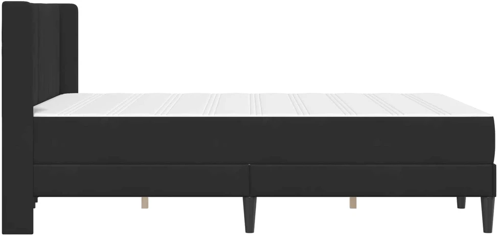 Lovos rėmas su čiužiniu Juoda 120 x 190 cm Aksomas