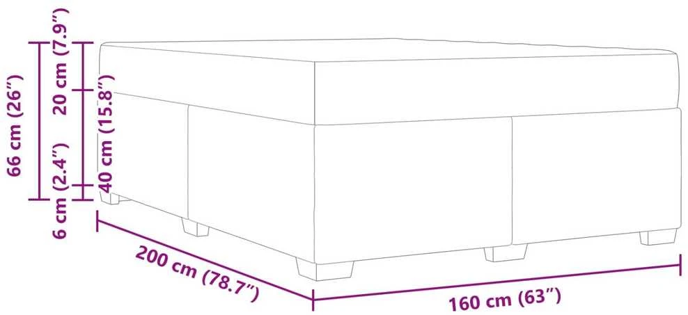 Lovos rėmas Juoda 160 x 200 cm audinys