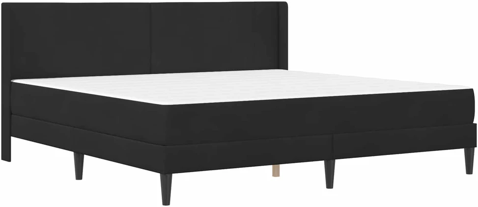 Lovos rėmas su čiužiniu Juoda 200 x 200 cm Aksomas