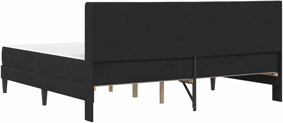 Lovos rėmas su čiužiniu Juoda 200 x 200 cm Aksomas