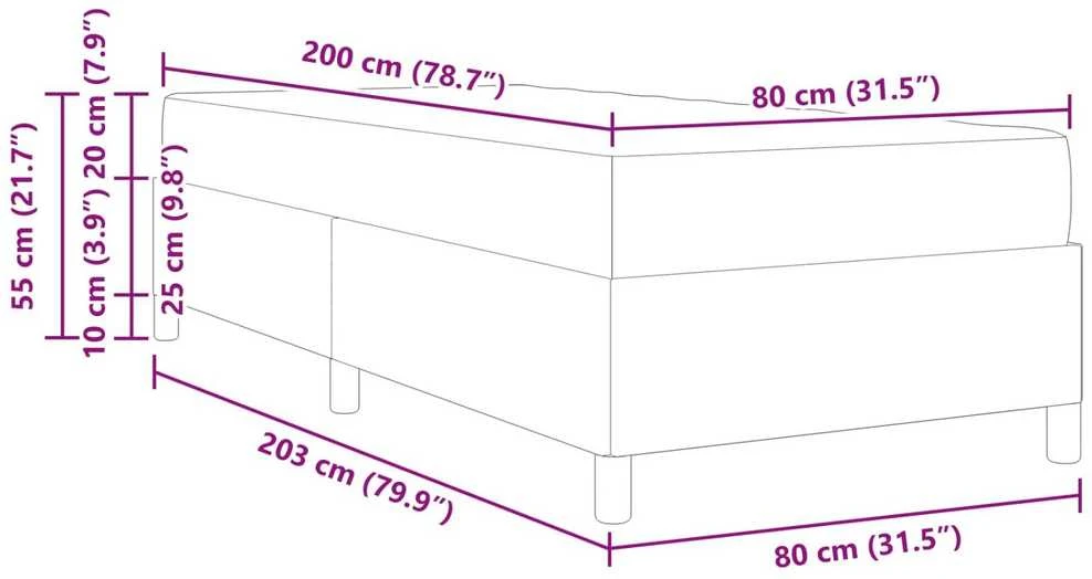 Lova Lovos rėmas Juoda 80 x 200 cm audinys