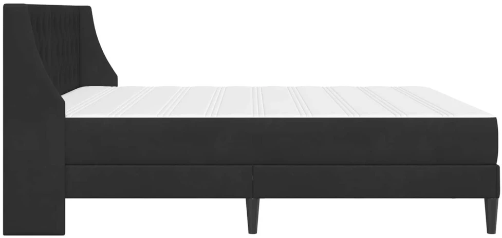 Lovos rėmas su čiužiniu Juodas 180 x 200 cm Aksomas
