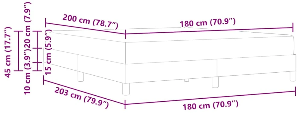 Lovos rėmas su čiužiniu Kapučino 180 x 200 cm audinys