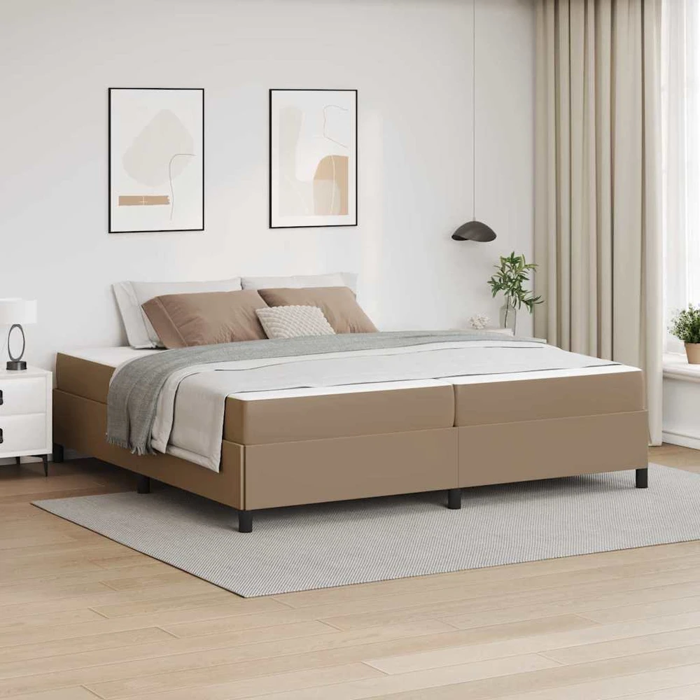 Lovos rėmas su čiužiniu Kapučino 200 x 200 cm audinys