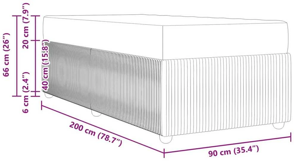 Lova Lovos rėmas Kreminė 90 x 200 cm audinys