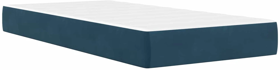Lovos rėmas su čiužiniu su čiužiniu Mėlyna 100 x 200 cm Aksomas
