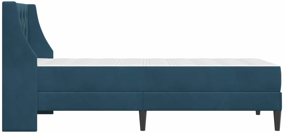 Lovos rėmas su čiužiniu su čiužiniu Mėlyna 80 x 200 cm Aksomas