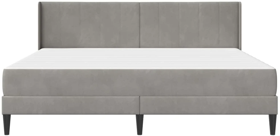 Čiužinys Lovos rėmas su čiužiniu Šviesiai pilka 180 x 200 cm Aksomas