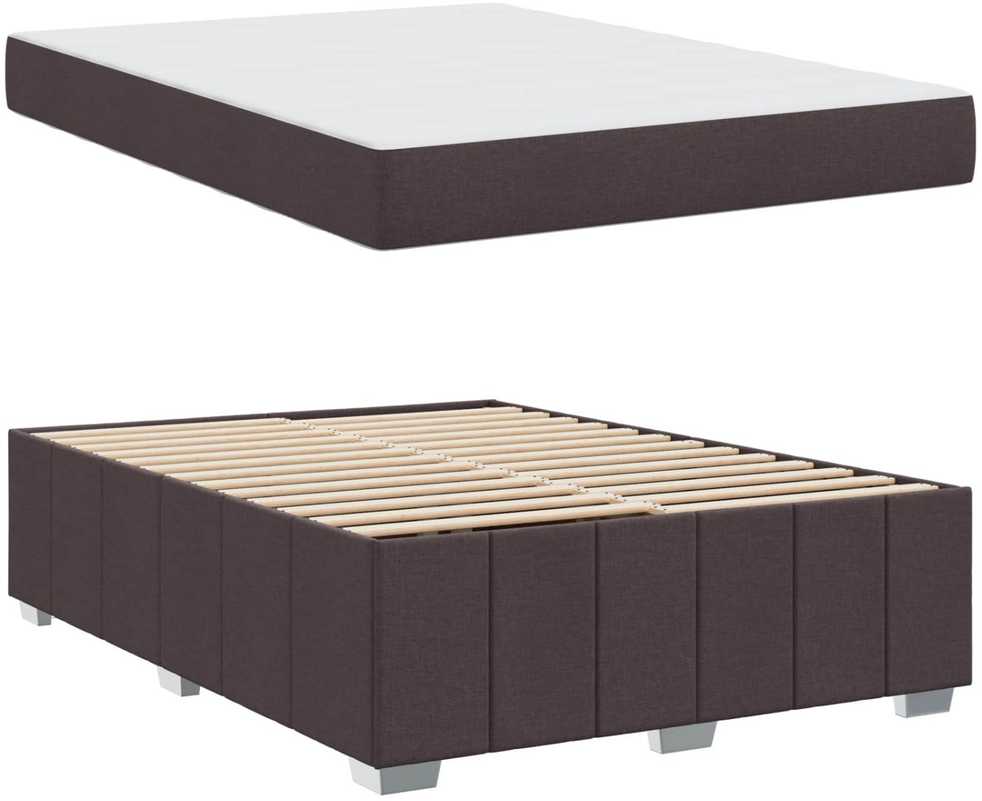 Lovos rėmas su čiužiniu Tamsiai rudas 160 x 200 cm audinys