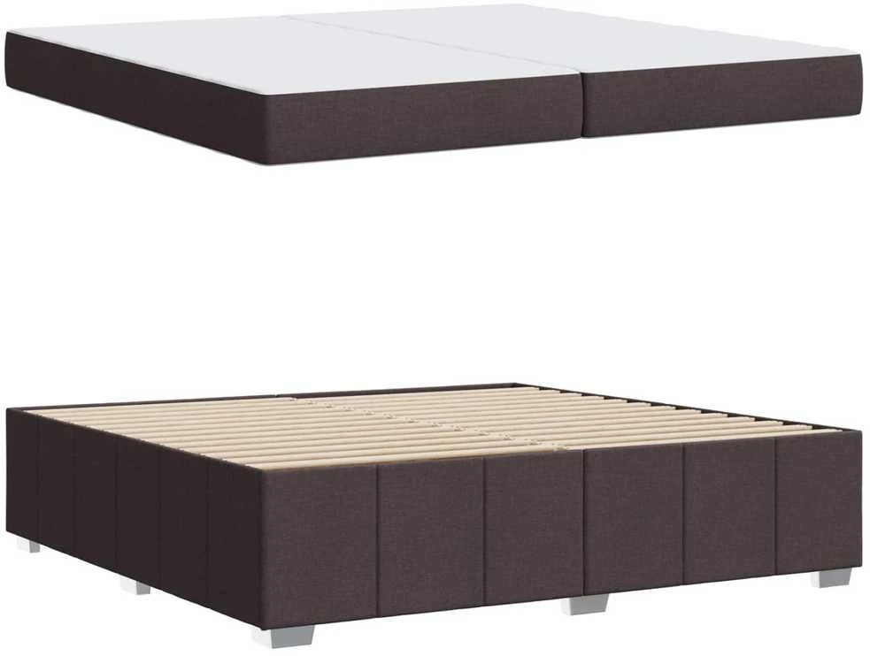 Lovos rėmas su čiužiniu Tamsiai rudas 200 x 200 cm audinys