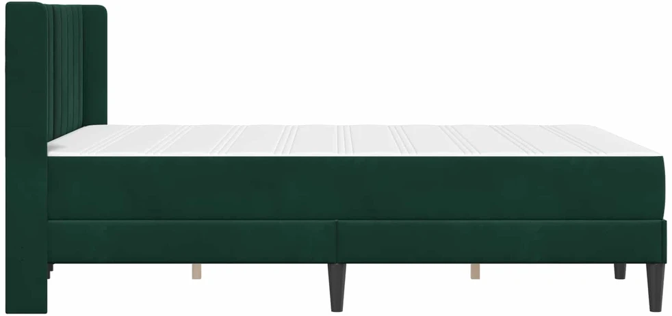 Lovos rėmas su čiužiniu Tamsiai žalia 120 x 190 cm Aksomas
