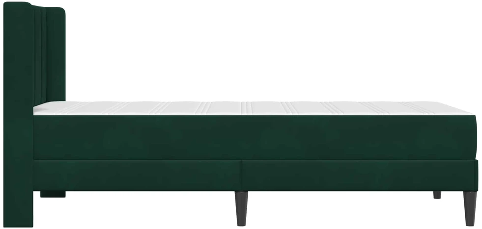 Lovos rėmas su čiužiniu Tamsiai žalia 90 x 190 cm Aksomas