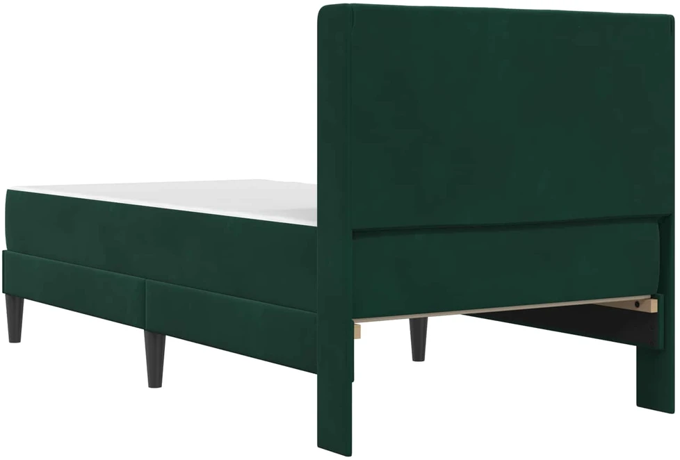 Lovos rėmas su čiužiniu Tamsiai žalia 90 x 200 cm Aksomas