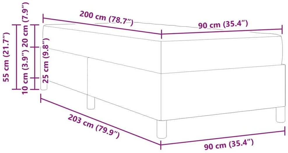 Lova Lovos rėmas Tamsiai žalia 90 x 200 cm audinys